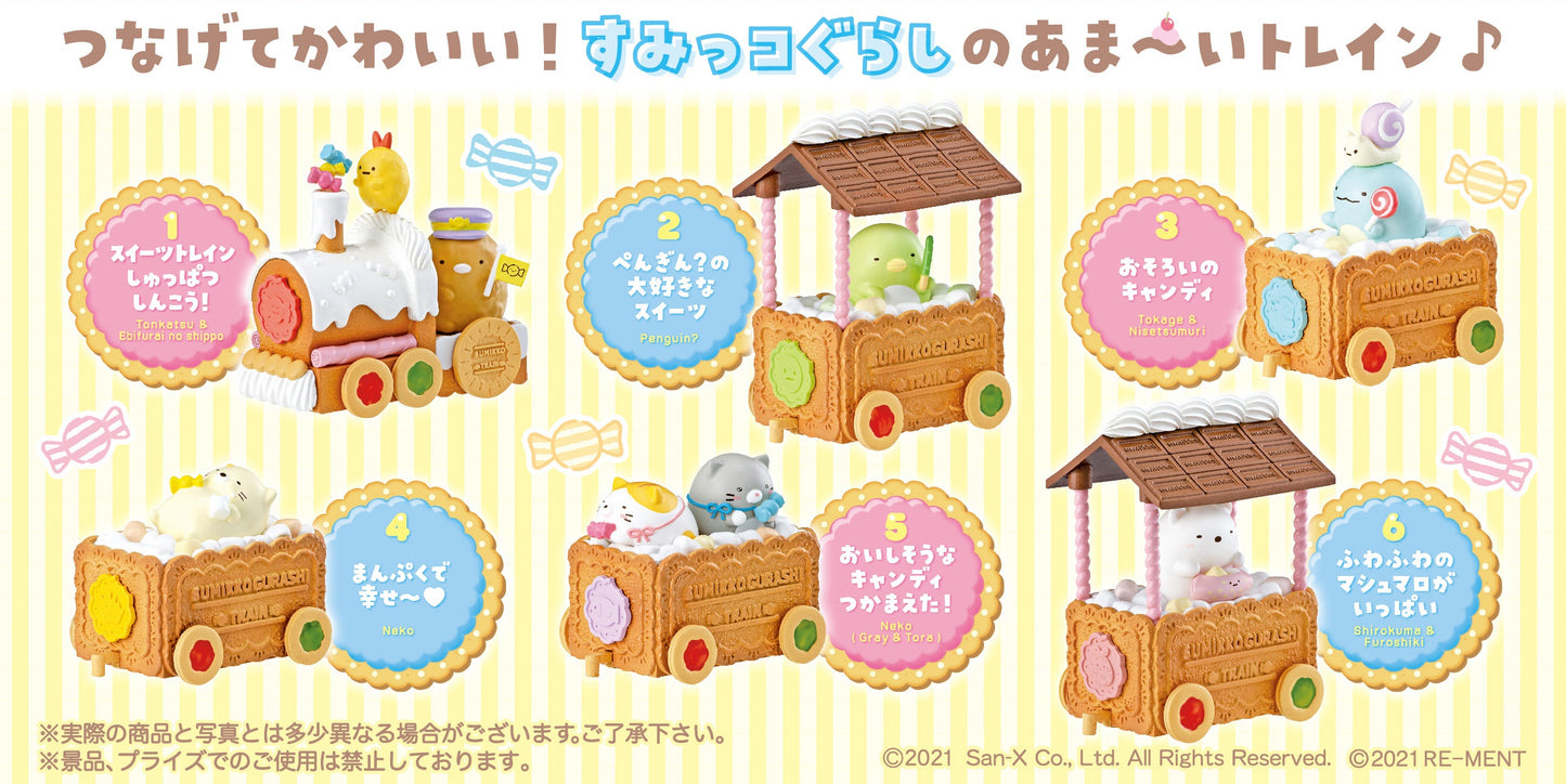 RE-MENT Sumikko Gurashi "MoguMogu Sweets Train" Figure Blind Box