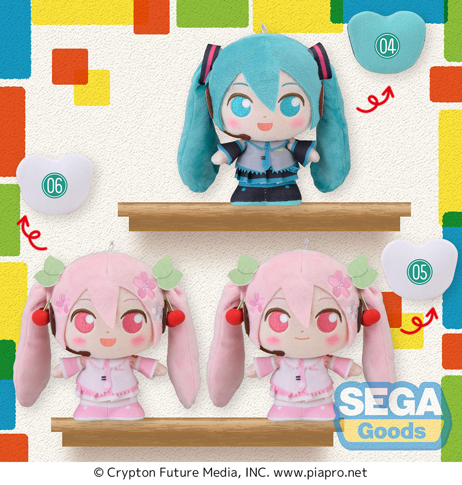 Sega MOIPON "HATSUNE MIKU SERIES" MP PLUSH "HATSUNE MIKU & SAKURA MIKU"