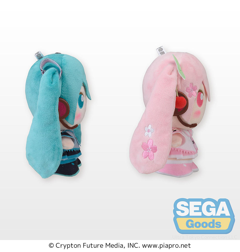 Sega MOIPON "HATSUNE MIKU SERIES" MP PLUSH "HATSUNE MIKU & SAKURA MIKU"