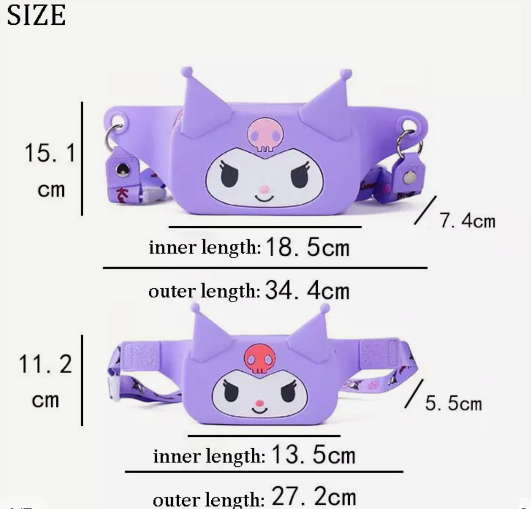 Hello Kitty & Sanrio Friends Mini Messenger Bag Q Uncle Kuromi NWT FREE  SHIP